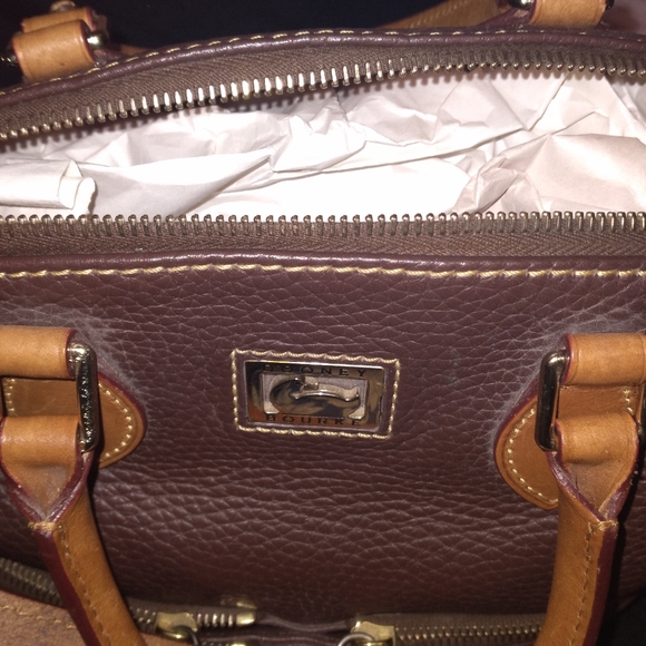 Vintage Dooney & Bourke Dual Handle Shoulder Strap Large Totebag Brown - Picture 6 of 16